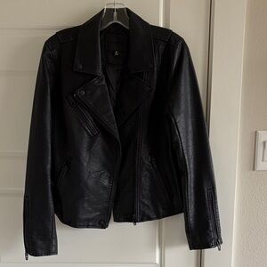 Blank NYC Black Faux Leather Moto Jacket